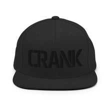 Load image into Gallery viewer, CRANKL BLKonBLK Snapback Hat - Black