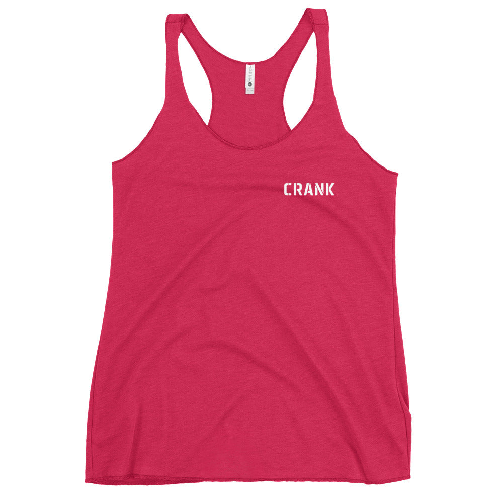 CRANK Women's Racerback Tank - Vintage Shocking Pink