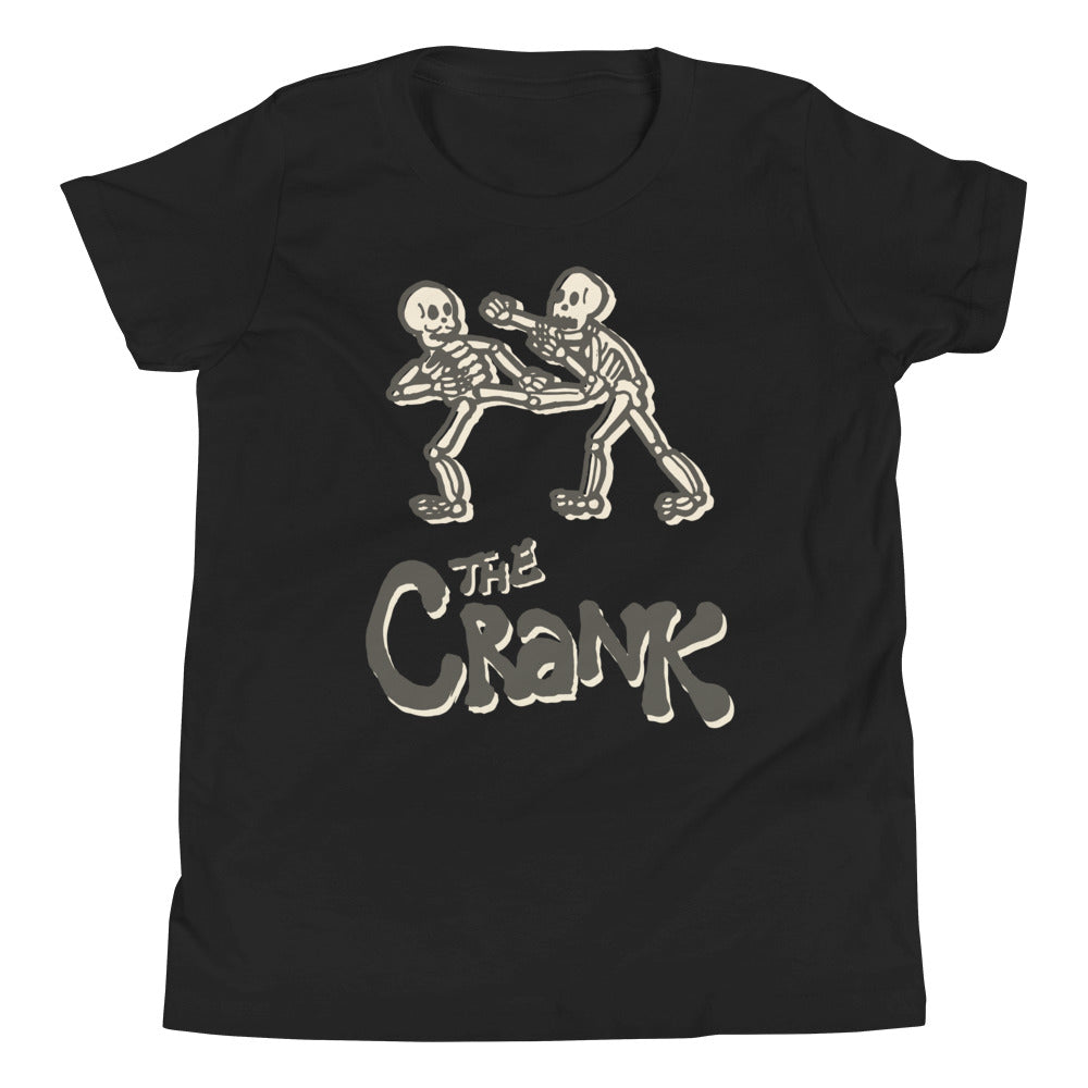 CRANK Bones Youth Short Sleeve T-Shirt - White, Gray, & Black